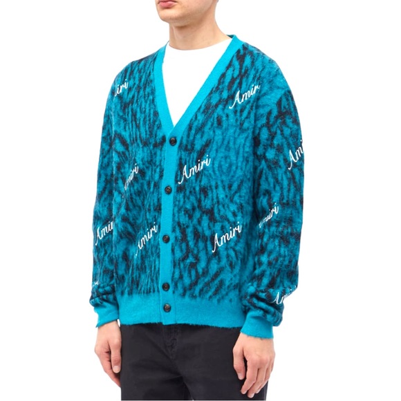 🆕 AMIRI logo-print knitted cardigan - Picture 9 of 14